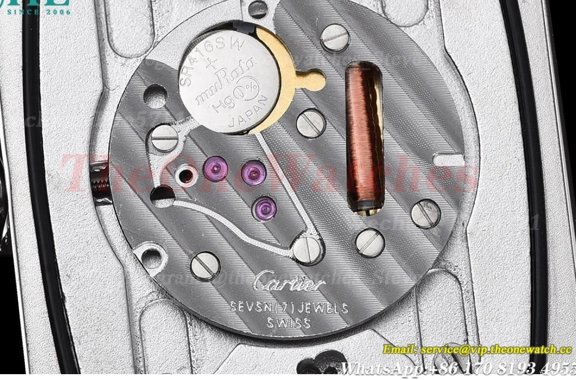 White Bracelet Diamond Bezel Tank K11F SS On Dial Must Quartz 0102